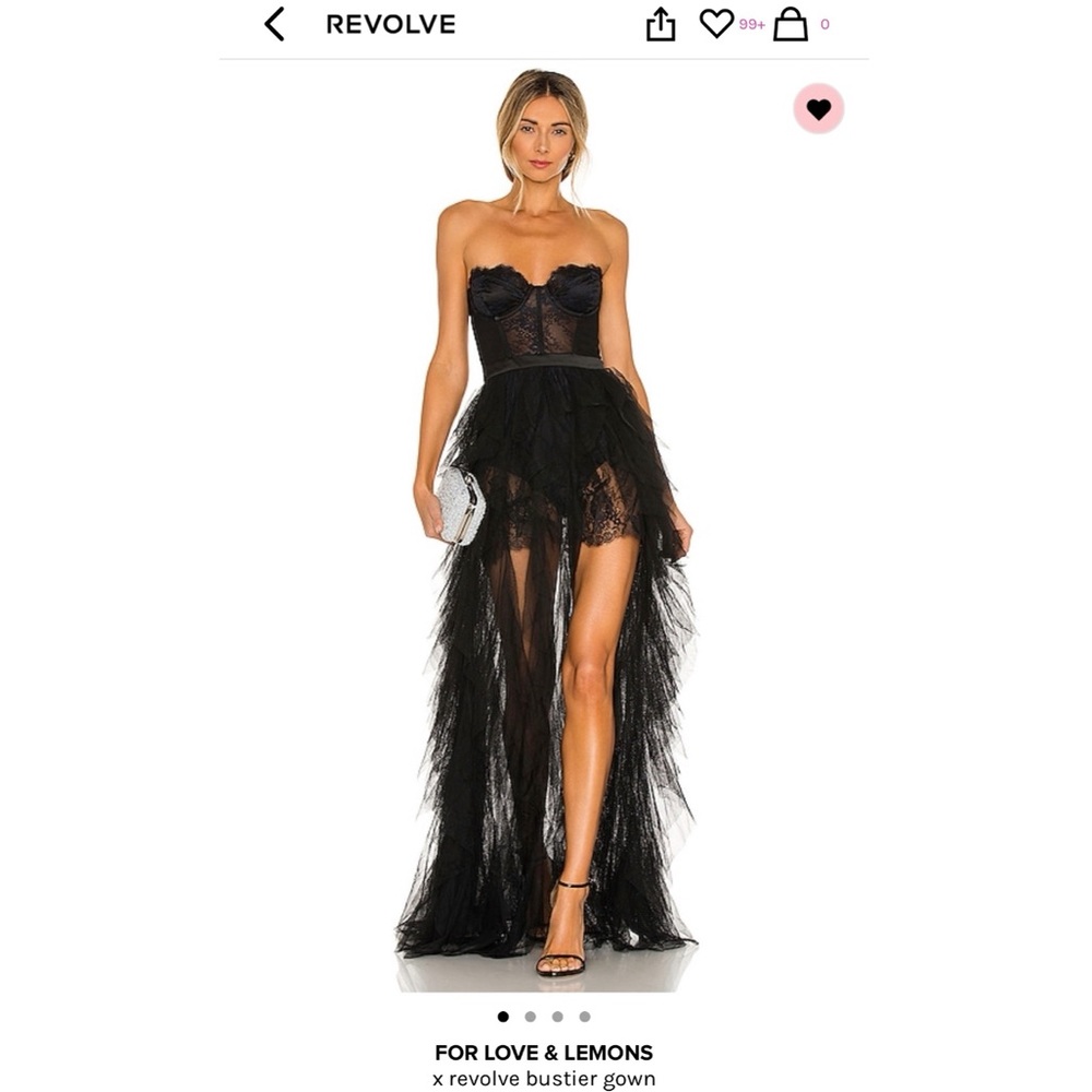 For Love And Lemons Black Maxi Dress
